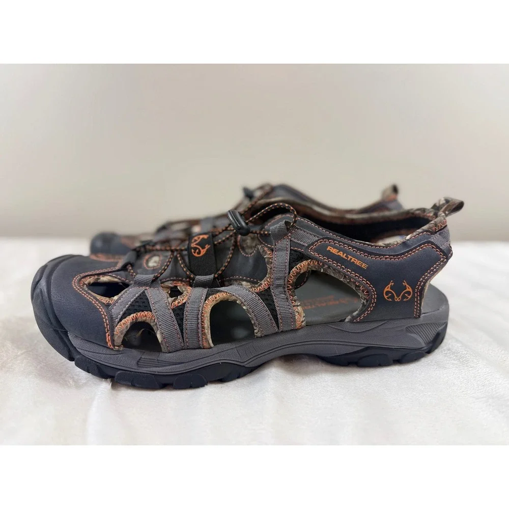 Realtree Water Shoes Sport Sandals Men's Size 13 Gray Camo Fishing Hiking